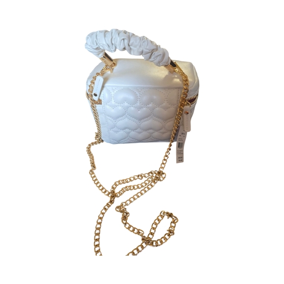 CLAIRE'S Quilted Hearts Dual Strap Crossbody Bag NWT. - Picture 2 of 8